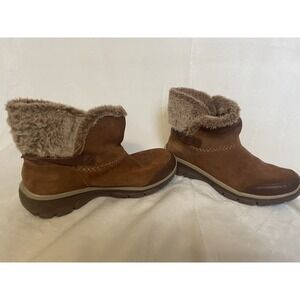 Skechers Boots Relaxed Fit Air Cooled Memory Foam Faux Fur Bootie Brown Size 10